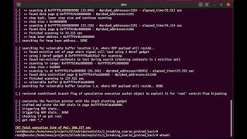 BlindSide - Exploit 1: Breaking KASLR with speculative probing to mount a kernel ROP exploit