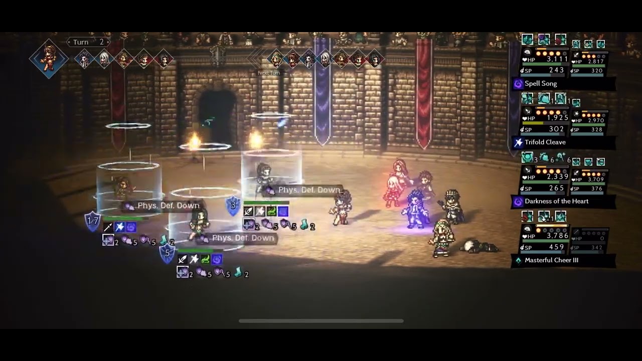 Octopath Traveller CotC - Glossom Arena 3 Turns - YouTube