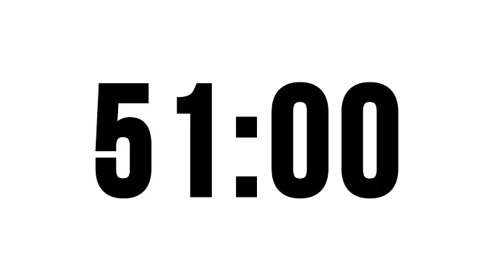 51 Minute Timer Without Music, Simple Countdown With Alarm At The End