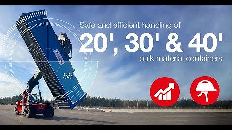 Kalmar Reachstacker with tilting spreader