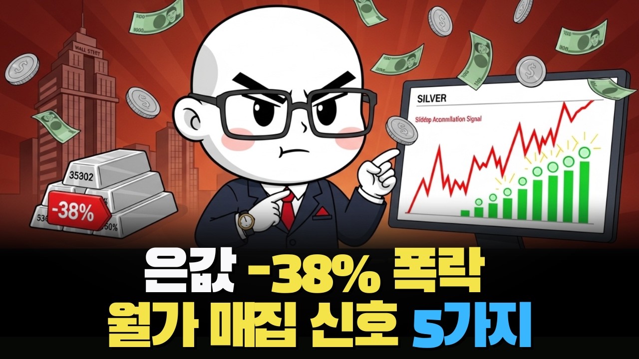 은값이 38% 폭락했습니다.. 당신만 모르는 월가의 매집 신호 5가지