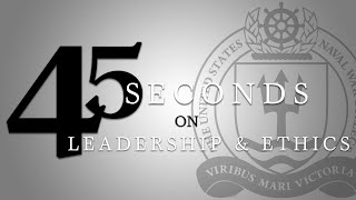 45 Seconds on Leadership and Ethics with Professor Peg Klein, U S  Naval War College