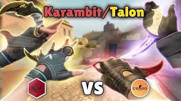 VALORANT vs CSGO - Champions Karambit vs Doppler Talon/Karambit Comparision