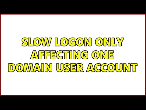 Slow logon only affecting one domain user account