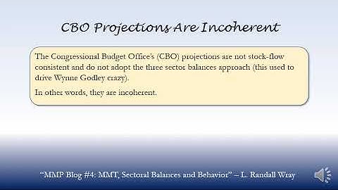 CBO Projections Are Incoherent - L. Randall Wray