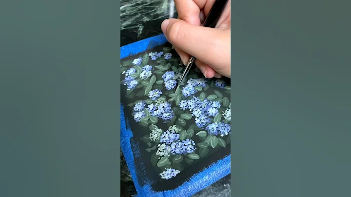 Paint Hydrangeas with Me #gouachepainting