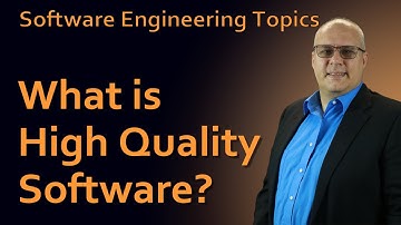 Software Engineering 01 - What is High Quality Software?