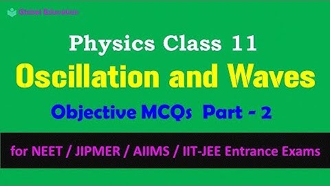 Physics || Class 11 || Oscillation and Waves MCQs|| Part 2 || IIT JEE || NEET,JIPMER, AIIMS…