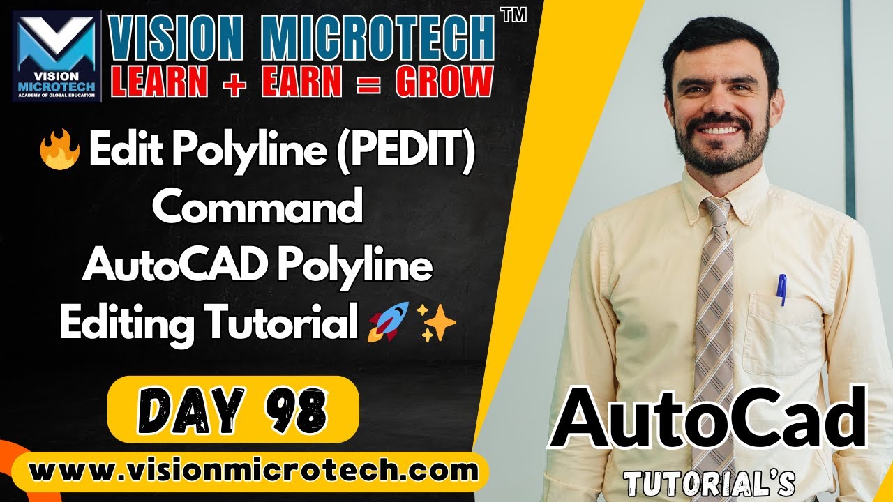 Pedit 🔥 Edit Polyline (PEDIT) Command | AutoCAD Polyline Editing Tutorial 🚀 ...