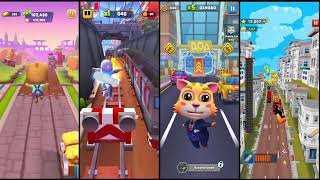 talking tom time rush 🆚 Subway surfers City 🆚 cat runner 🆚 Subway runners dash gameplay  screenshot 5