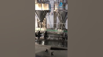 Automatic bottle jar can double nozzles powder auger filling machine powder filler line