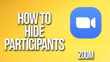 How To Hide Participants Zoom Tutorial