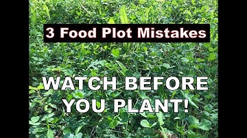 3 Food Plot Mistakes - WATCH BEFORE YOU PLANT -