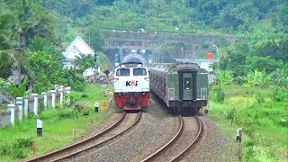 TOP 10 MOMEN KERETA API SANGAT NGEBUT SALING BERPAPASAN DI JALUR GANDA