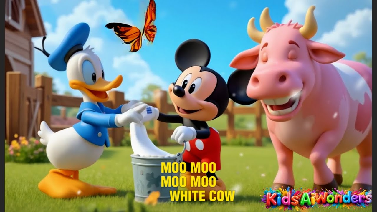 MICKEY, DONALD & THE PINK COW DISCO! 🐄💖🕺 | Disney's Funniest Farm Party ...