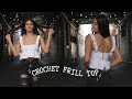 DIY FRILLY CROP TOP | how to crochet a ruffle crop top in one day! 💫