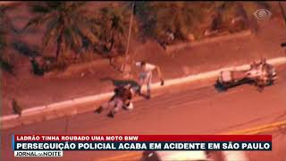 Perseguição policial acaba em acidente em São Paulo