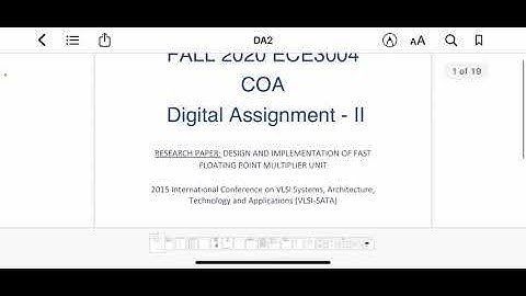 A1 04 17BEC0066 Vaishnavi DA2 DESIGN AND IMPLEMENTATION OF FAST FLOATING POINT MULTIPLIER UNIT