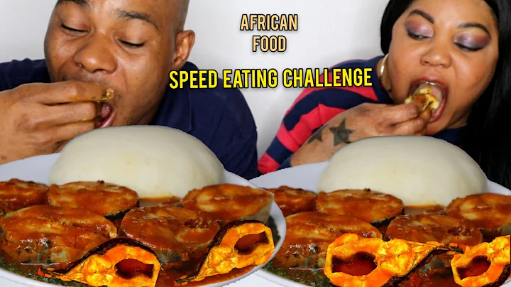 ASMR FUFU AND EWEDU SOUP WITH FISH | SPEED EATING CHALLENGE | AFRICAN FOOD | FUFU MUKBANG
