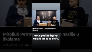 pre dve godine izjava opisao sta ce se desiti #miroljub #miroljubpetrovic #vracar #skola #shorts