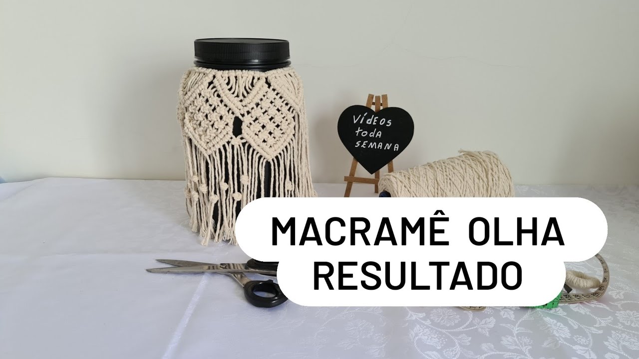 Macramê no pote @artesteraharu
