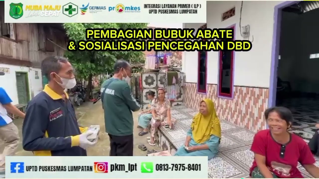 Pembagian Bubuk Abate dan Edukasi 3M + Plus untuk mencegah Demam Berdarah