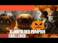 Blindfolded  Pumpkin Painting  Challenge