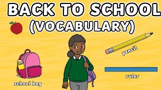 Back to School Vocabulary for Kids! | School Vocabulary 