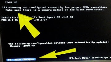 How to solve 2211- Memory not configured correctly for proper MEBx excution - Remove F1  Boot