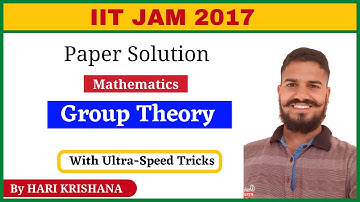 IIT JAM 2017  Paper Solution Mathematics |  GROUP THEORY | MSc Entrance Mathematics