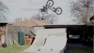 BMX Flair whip attempt