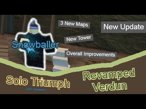 Roblox | Tower Battles | REVAMPED Verdun | Solo Triumph w/ Snowballer