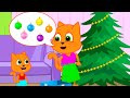 Família de Gatos - Brinquedos de ano novo Desenho Infantil em Português