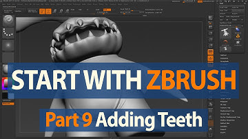 How to Start with ZBrush - Sculpting Teeth & Final Adjustments - Part 9