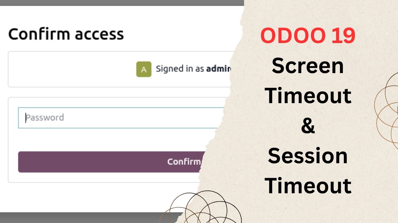 Odoo19 Auto Screen Timeout and Auto Session Timeout | Auth Timeout in Community | Odoo19 | Odoo