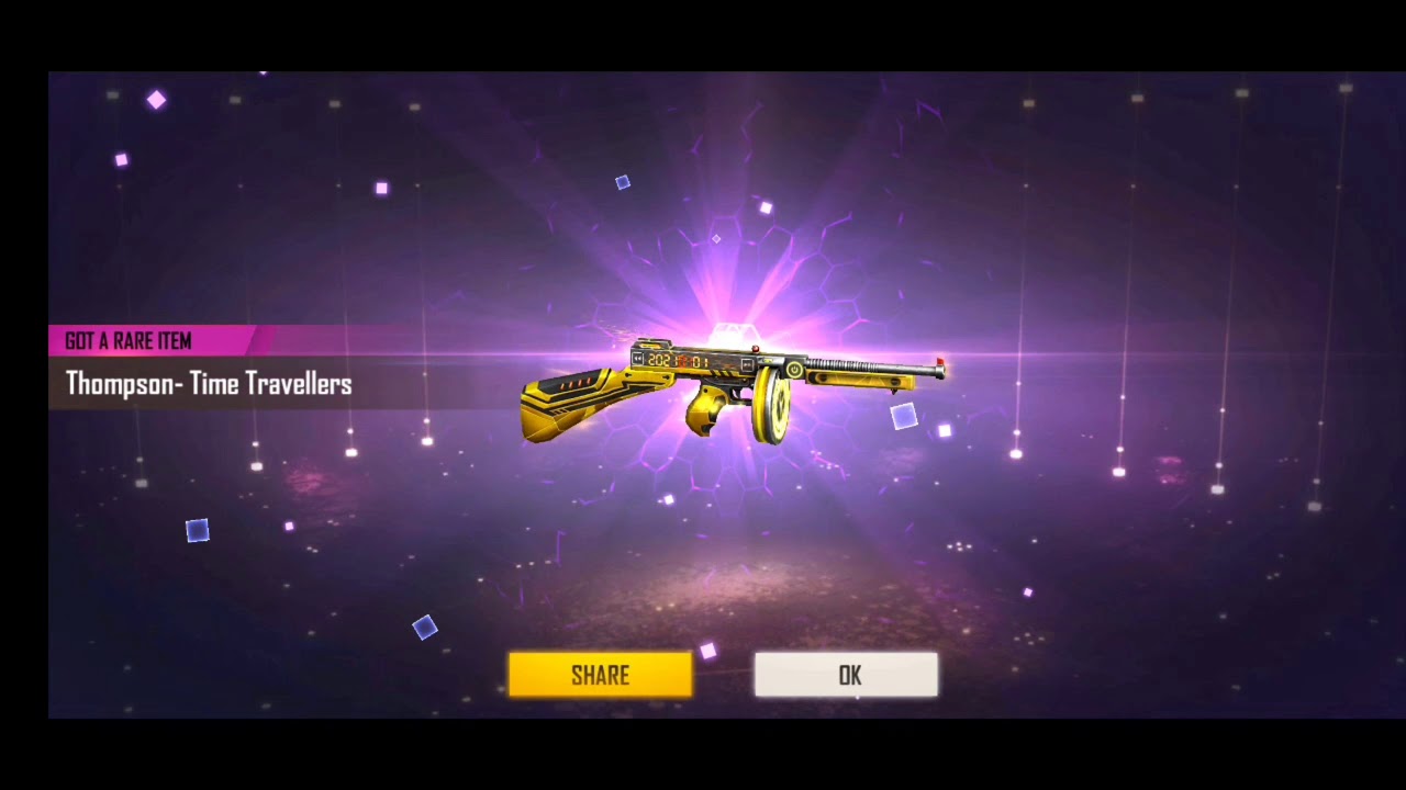 One spin thompson gun skin in free fire permanent !! YouTube