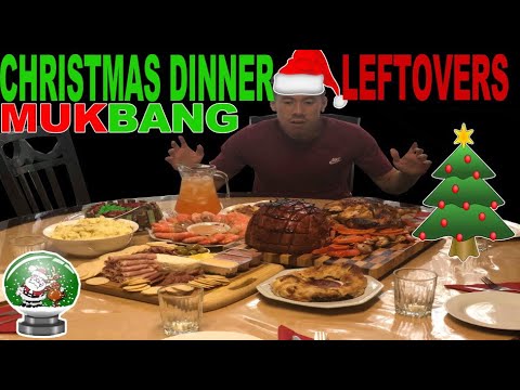 [MUKBANG] MASSIVE CHRISTMAS DINNER-LEFTOVERS - YouTube