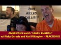 Americans React to LEARN ENGLISH with RICKY GERVAIS and KARL PILKINGTON - Reaction!