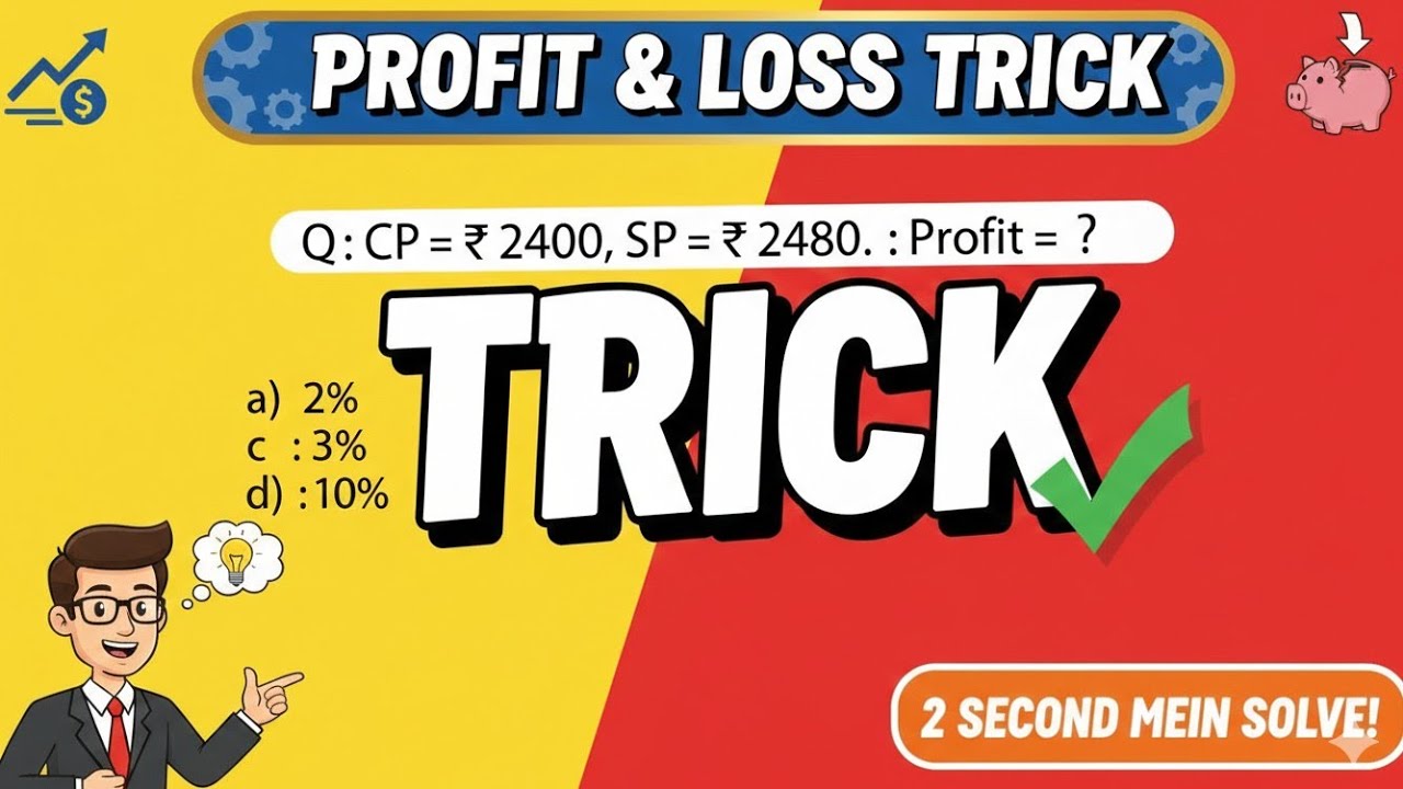 Profit and Loss Shortcut Tricks | Concept + Practice Questions