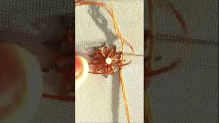 Needle weaving for Flower Embroidery #Shorts