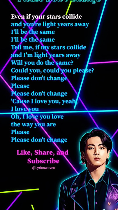 please don't change (part -2)#lyrics#bts#jungkook#trending