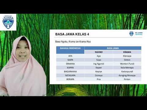 Bahasa Jawa Ngoko Ke Bahasa Jawa Krama