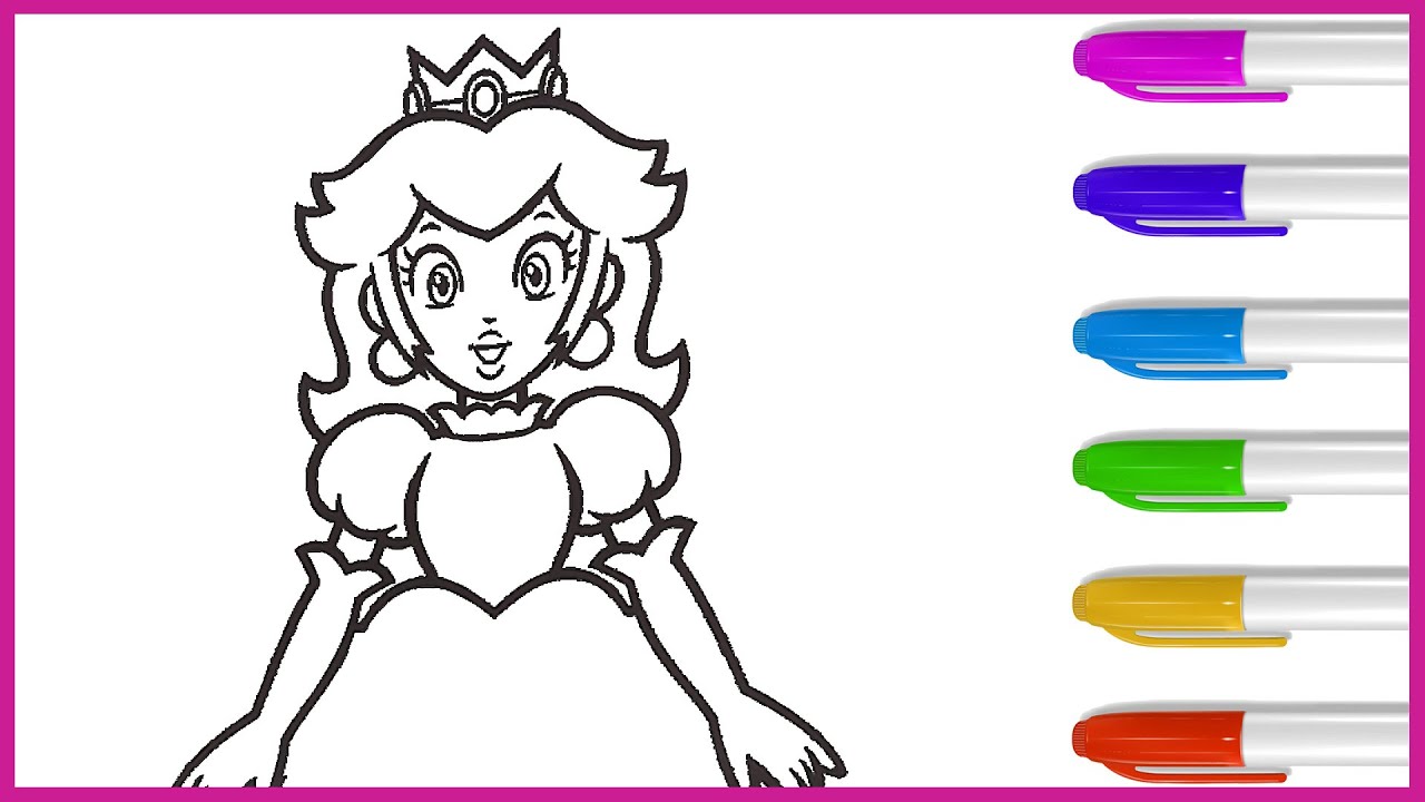 Princess Peach Coloriage