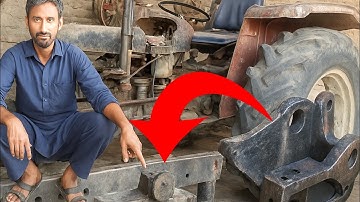 How to replace center pin body of Massey Ferguson 240 tractor and repair pin on lathe machine 