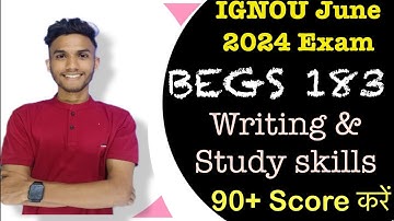 BEGS 183 | WRITING AND STUDY SKILLS | IMPORTANT QUESTIONS #ignou