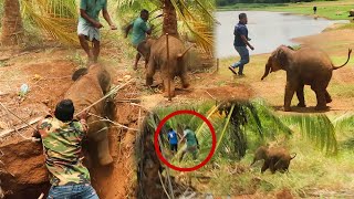 Mother Elephant Refuses to Leave Her Baby Until He is Saved From A Pit | Incredible mother's love by Elephant Zone 41,315 views 3 weeks ago 8 minutes, 8 seconds
