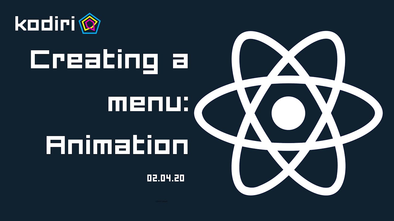 React Workshop: creating a menu - animation - 02-04-20 - YouTube