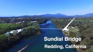 The sundial bridge is 700ft in length, and crosses river without
touching water. has become well known redding area.