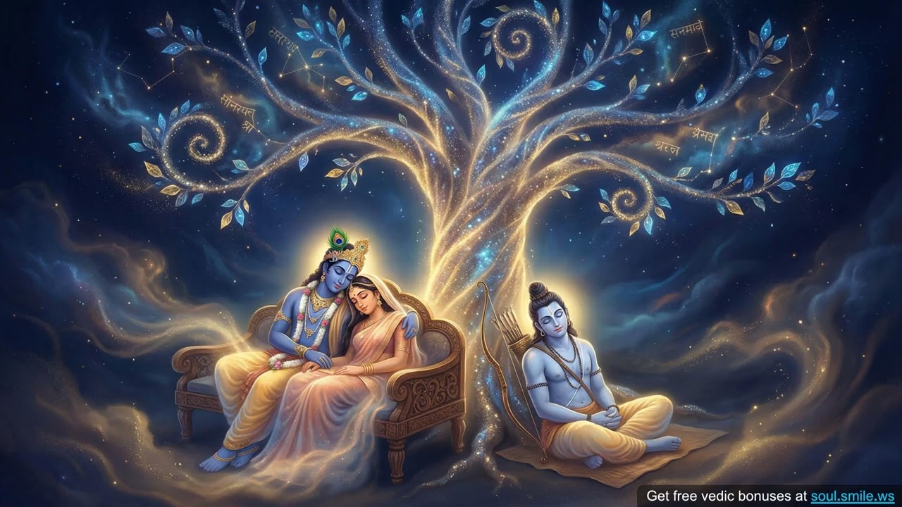 Hare Krishna Sleep Music (Gentle Breeze Mix) | Deep Sleep Aid with Hare Krishna Hare Rama Mantra