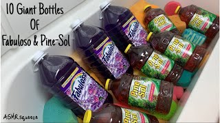 10 Giant Bottles of Faboluso and Pine-Sol/ASMRsqueeze